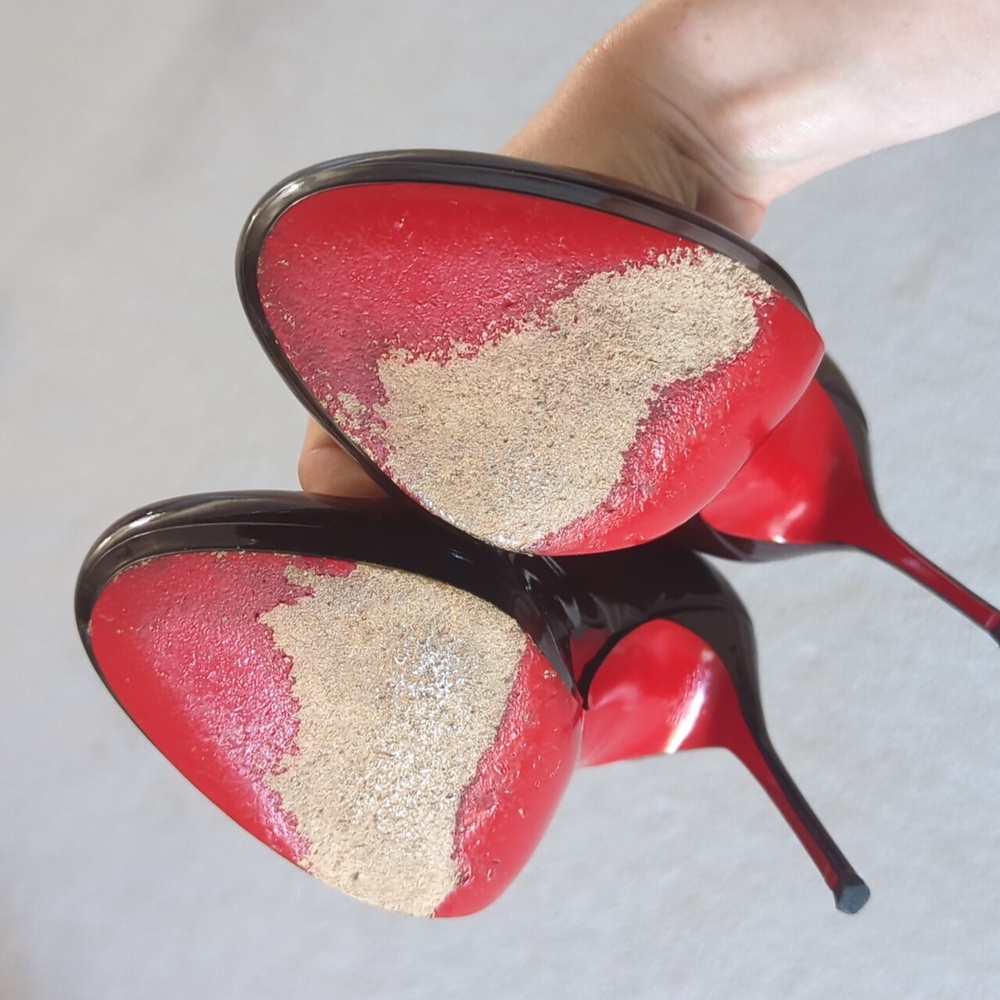Christian Louboutin Filo 120 high heel red bottom purple plum - Picture 8 of 8